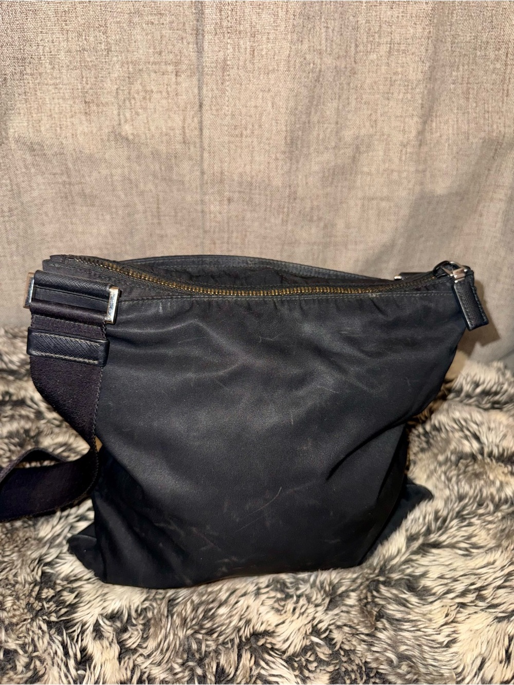 Prada Black Nylon Messenger Crossbody Bag - Picture 4 of 5